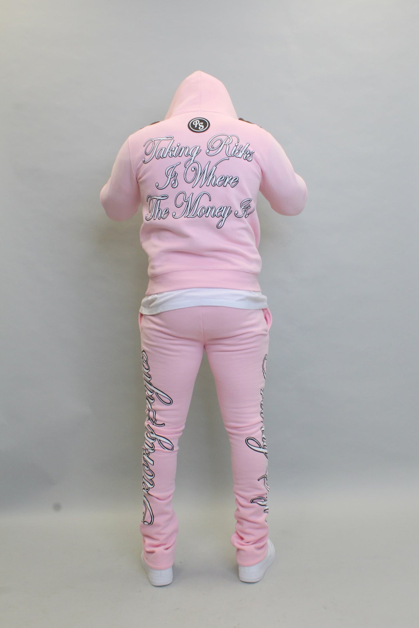 Pink Stacked Sweat Suit