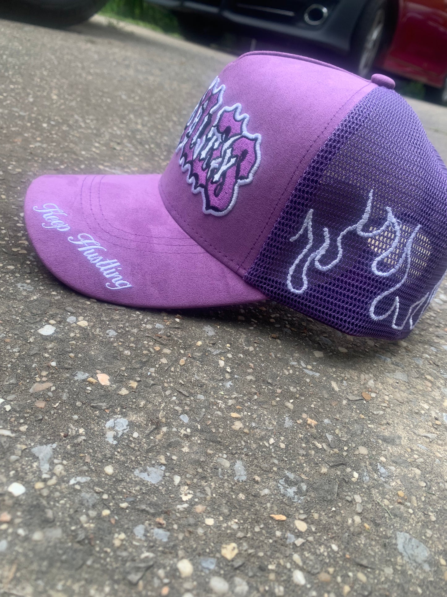 Purple “Keep Hustling” Hat